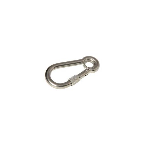 Karabinkrok syrefast med lås og kause 6X60mm